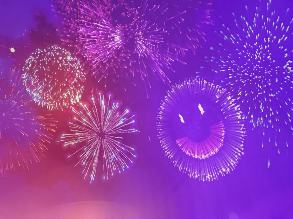 プラネタリウムによる花火の演出