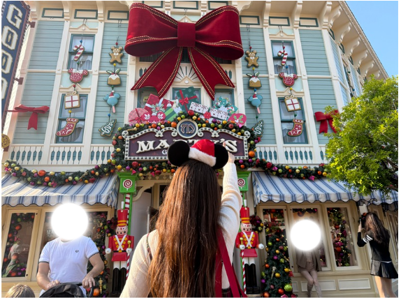 メインストリートUSAのクリスマス装飾